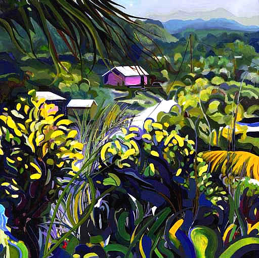 'Rural Westmoreland' painting Jamaica 2007